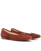 Ballerines 166807 en Daim rouges