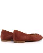 Ballerines 166807 en Daim rouges