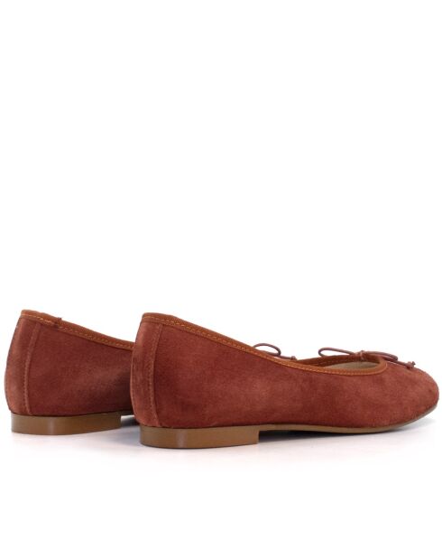 Ballerines 166807 en Daim rouges