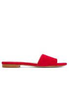 Mules de gamuza roja F-2878P