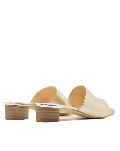 CA-462 muiltjes met hak van goudkleurig metaal