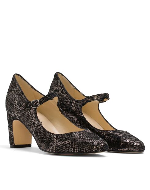 Pumps CA-1477 in pelle scamosciata nera - Tacco: 6,5 cm