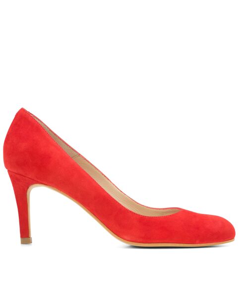 Pumps 12619 in pelle scamosciata rosso passione - Tacco: 6cm