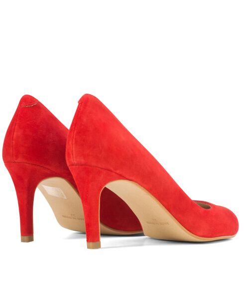 Pumps 12619 in pelle scamosciata rosso passione - Tacco: 6cm