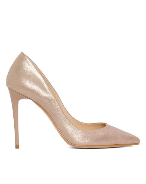 F-3384 nude poederpumps - Hak: 10 cm