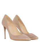 F-3384 nudefarbene Puderpumps - Absatz: 10 cm