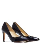 Dumps F-4253 in pelle verniciata nera - Tacco: 7 cm