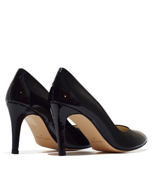 Dumps F-4253 in pelle verniciata nera - Tacco: 7 cm