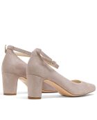 Pumps 137640 in pelle scamosciata tortora - Tacco: 6,5 cm