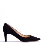 Pumps 13370 nere in pelle scamosciata