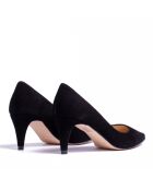 Pumps 13370 nere in pelle scamosciata