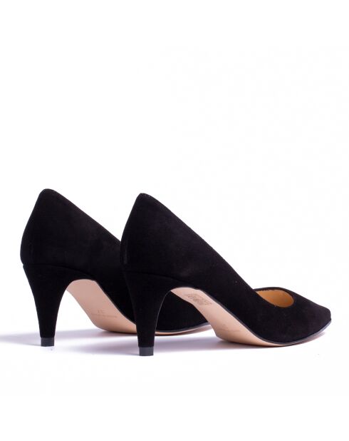Pumps 13370 nere in pelle scamosciata