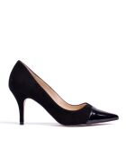 CA-1034 Schwarze Pumps aus Lackleder — Absatz: 7 cm
