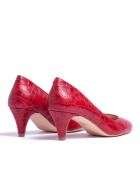 Scarpe con tacco 176763 in pelle di coccodrillo rosse - Tacco: 5,5 cm