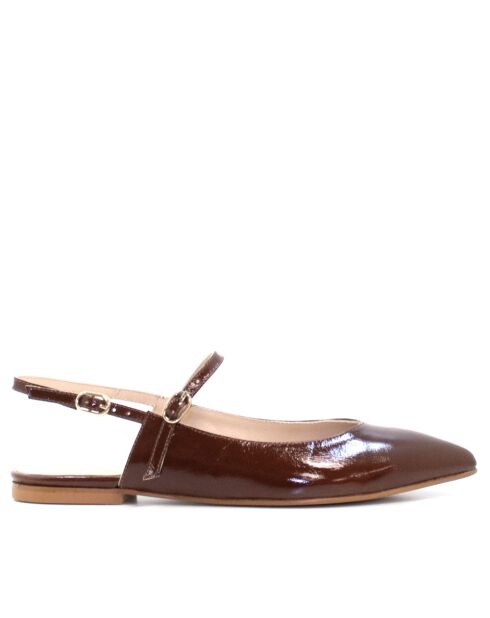 Ballerines BA23 Naplack marron