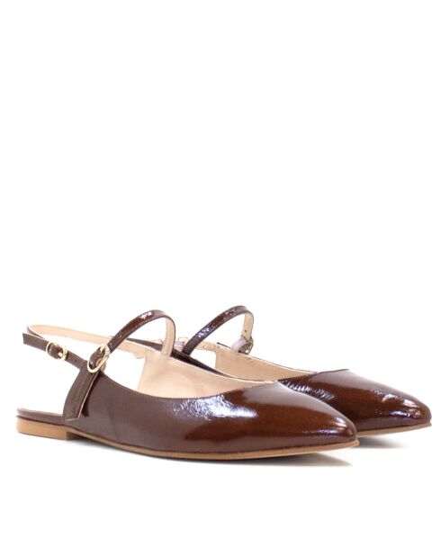 Ballerines BA23 Naplack marron