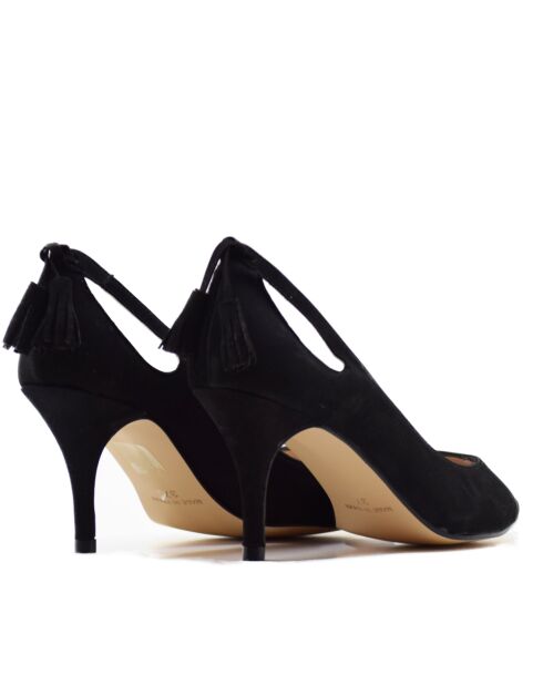 Pumps 14786 in pelle scamosciata nere - Tacco: 7cm