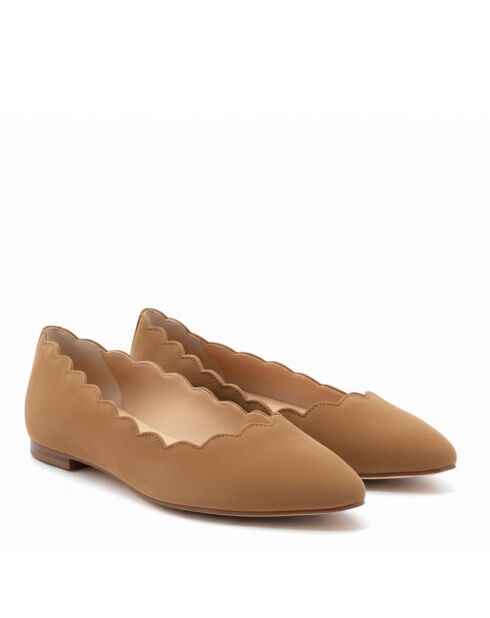 Ballerines CA-0091R en Daim camel