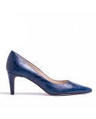 13370 Pumps in pelle di coccodrillo blu marino