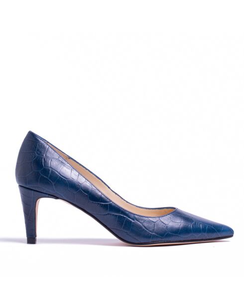 13370 Pumps in pelle di coccodrillo blu marino