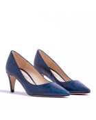 13370 Pumps in pelle di coccodrillo blu marino