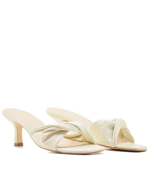 CA-1870 beige mestizo leren muiltjes met hak - Hak: 6 cm