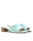 CA-462 muiltjes met hak van aquasuède