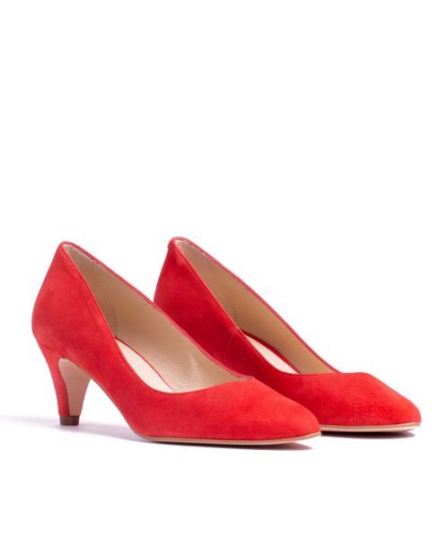 Pumps 176763 in pelle scamosciata rossa brillante - Tacco: 5,5 cm