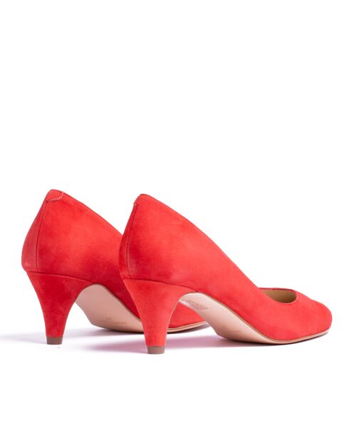 Pumps 176763 in pelle scamosciata rossa brillante - Tacco: 5,5 cm
