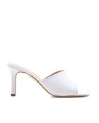 Witte muiltjes van Mestizo-leer CA-1737 met hak - Hak: 7 cm