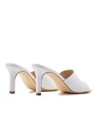 Witte muiltjes van Mestizo-leer CA-1737 met hak - Hak: 7 cm