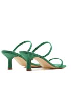 CA-1871 hellgrüne Veloursledersandalen - Absatz: 6 cm