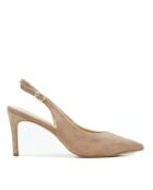 Escarpins 76194 en Daim taupe - Talon : 8cm