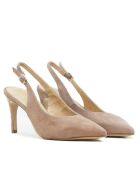 Escarpins 76194 en Daim taupe - Talon : 8cm