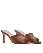 CA-1737 bruine muiltjes van Mestizo leer met hak - Hak: 7 cm