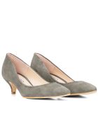 Zapatos de tacón 13630 de gamuza gris