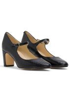 Dumps CA-1477 in pelle di coccodrillo nere - Tacco: 6,5 cm