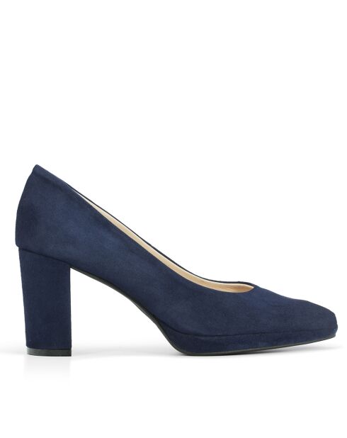 Pumps 12875 in pelle scamosciata blu marino - Tacco: 8cm