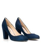 Pumps 12875 in pelle scamosciata blu marino - Tacco: 8cm