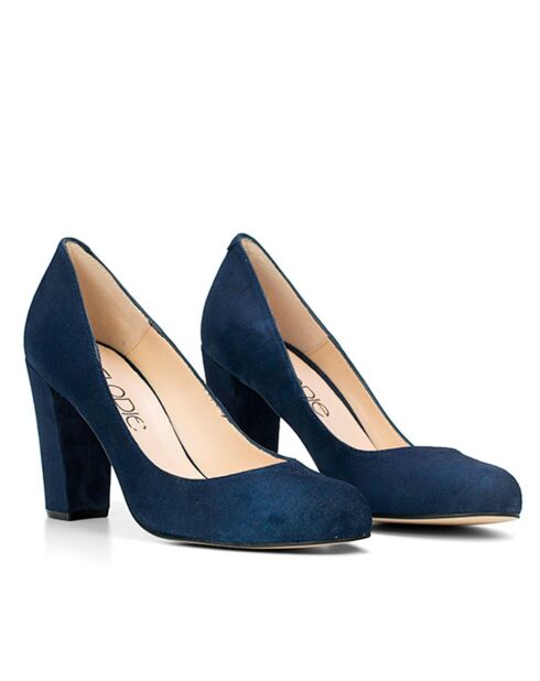 Pumps 12875 in pelle scamosciata blu marino - Tacco: 8cm