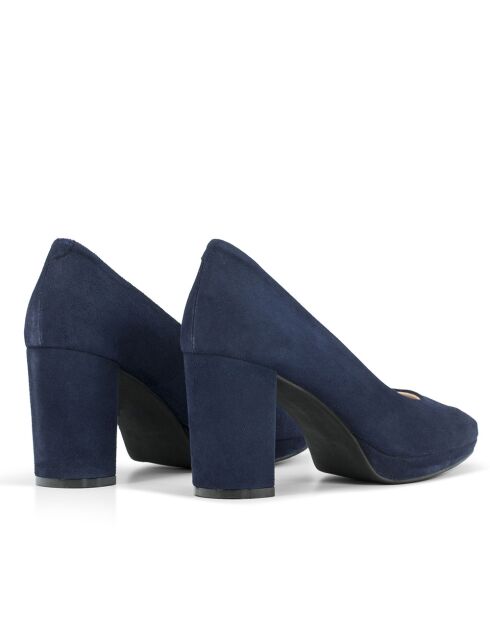 Pumps 12875 in pelle scamosciata blu marino - Tacco: 8cm