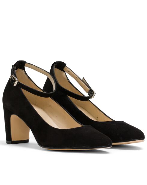 Pumps 137640 in pelle scamosciata nera - Tacco: 6,5 cm