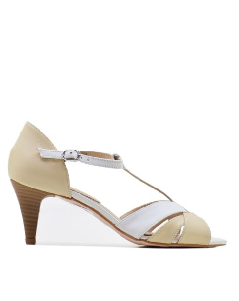 Pumps Mary jane CA-1403 in pelle color carne - Tacco: 6cm