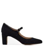 Pumps CA-1477 in pelle scamosciata nera - Tacco: 6,5 cm