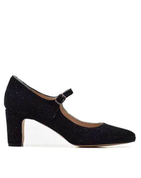 Pumps CA-1477 in pelle scamosciata nera - Tacco: 6,5 cm