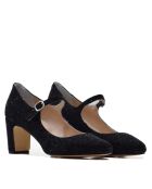 Pumps CA-1477 in pelle scamosciata nera - Tacco: 6,5 cm