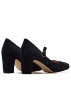Pumps CA-1477 in pelle scamosciata nera - Tacco: 6,5 cm