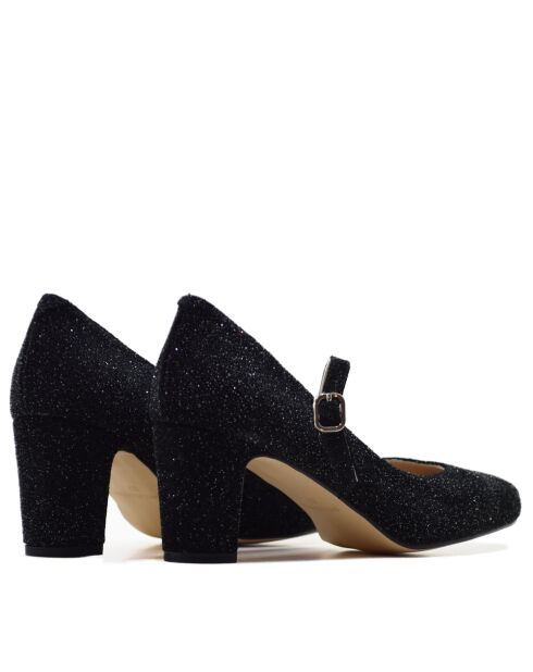 Pumps CA-1477 in pelle scamosciata nera - Tacco: 6,5 cm