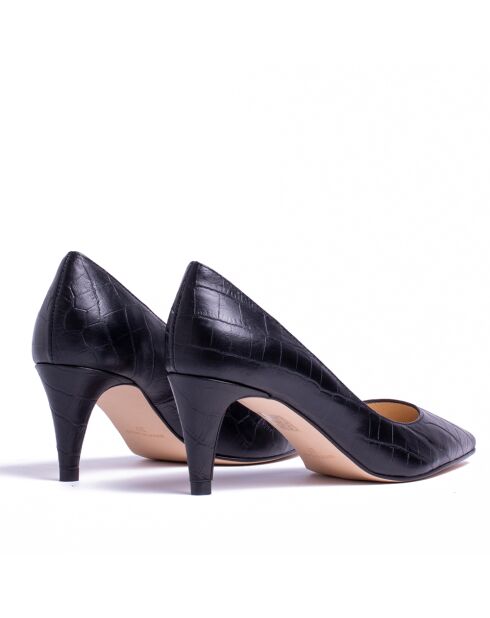13370 Pumps nere in pelle di coccodrillo
