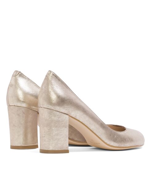 Dumps 12619 in pelle color carne cipria - Tacco: 7cm